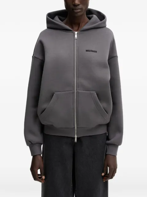 WRSTBHVR Diago V2 logo-embroidered zip-up hoodie Grey U2226TT3474