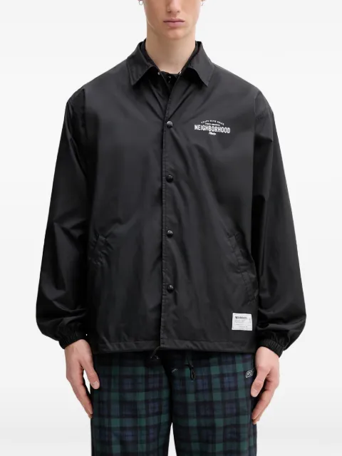 Neighborhood logo-print drawstring jacket Black 261TSNHJKM01