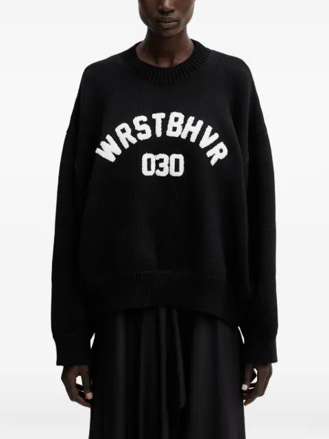 WRSTBHVR Luna V3 logo-detail sweater Black U2326SB3320