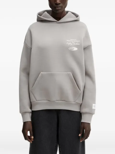WRSTBHVR Studio V13 logo-print pouch-pocket hoodie Grey U2026TT3439