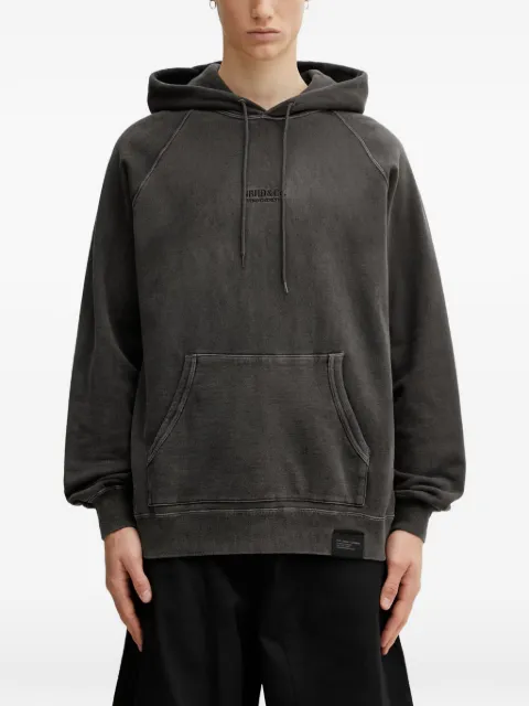Neighborhood logo-embroidered raglan-sleeve hoodie Grey 261FPNHCSM02