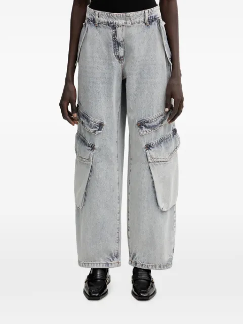 WRSTBHVR Blake faded-wash cargo pants Blue W8026SB3172