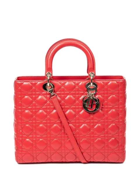 Christian Dior Pre-Owned Lady Dior Cannage shoulder bag Red 01BO0135