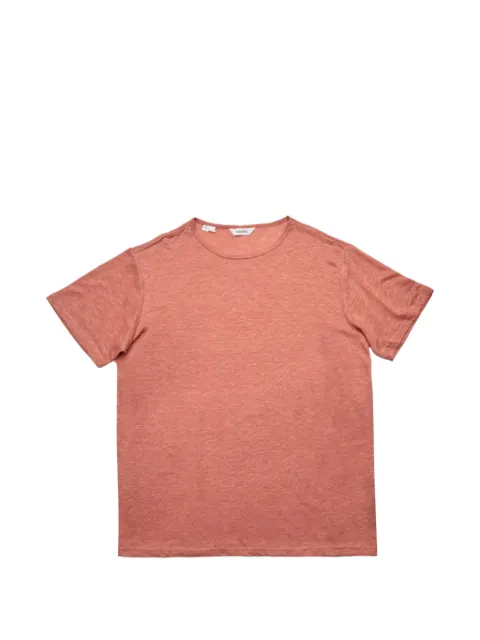 SELECTED linen slub-knit T-shirt Orange 16089504