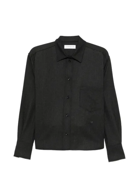 Victoria Beckham logo-embroidered button-down shirt Grey 1326WSH007474F