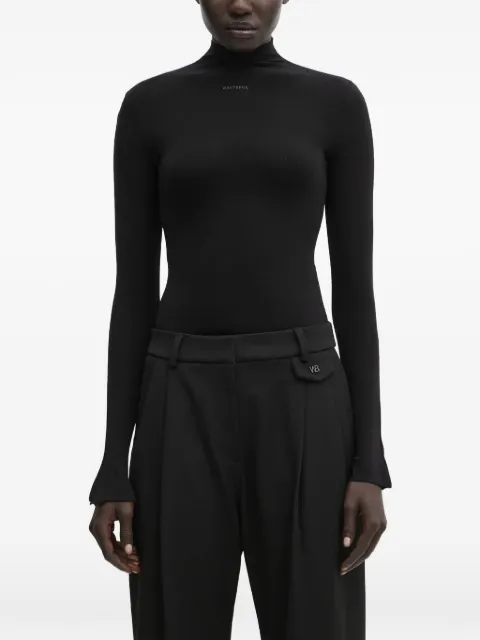 WRSTBHVR Amber logo-print high-neck bodysuit Black W6525SB3163