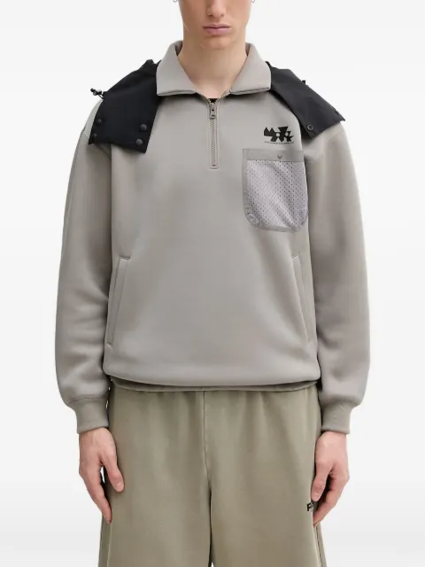Neighborhood logo-print hoodie Grey 261FPNHCSM17