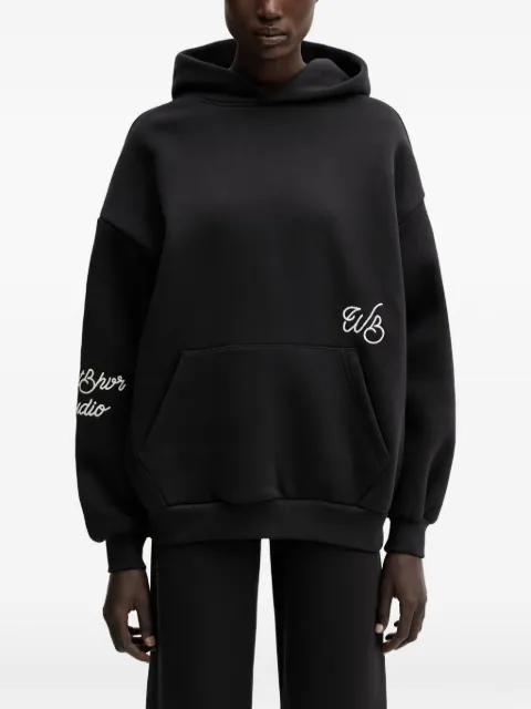 WRSTBHVR Gustaf logo-embroidered hoodie Black U2026TT3565