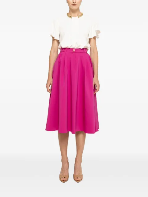 NISSA high-waisted cotton midi skirt Pink F16977