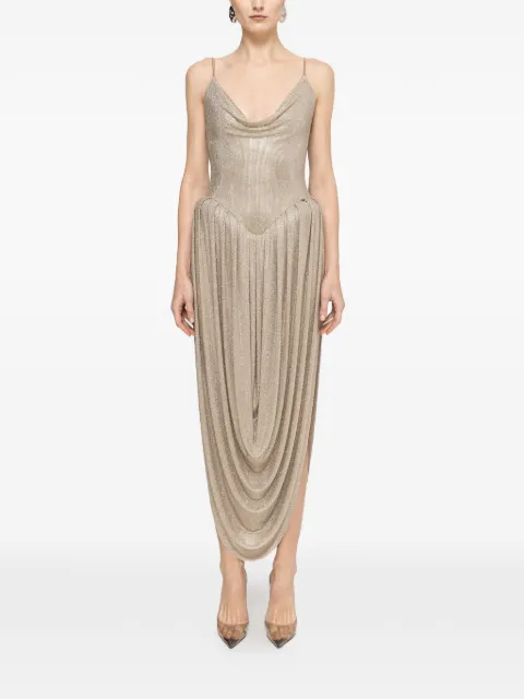 NISSA exaggerated hip maxi dress Silver RRS16682