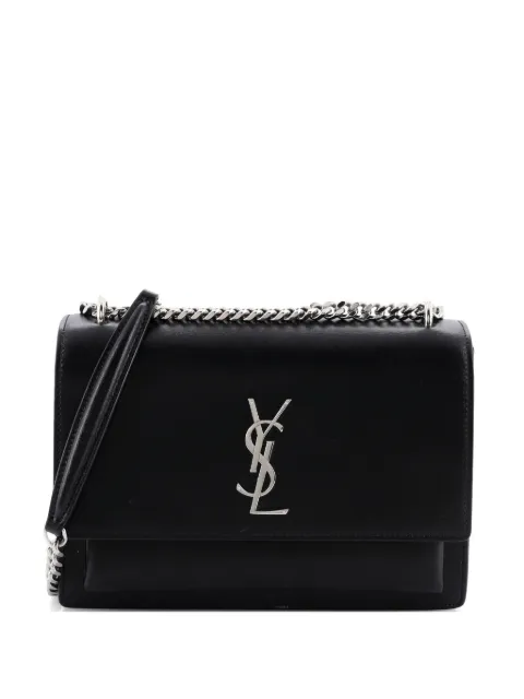 Saint Laurent Pre-Owned Sunset Leather Medium crossbody bag Black 6AZFNP7UQ3KVC1GB