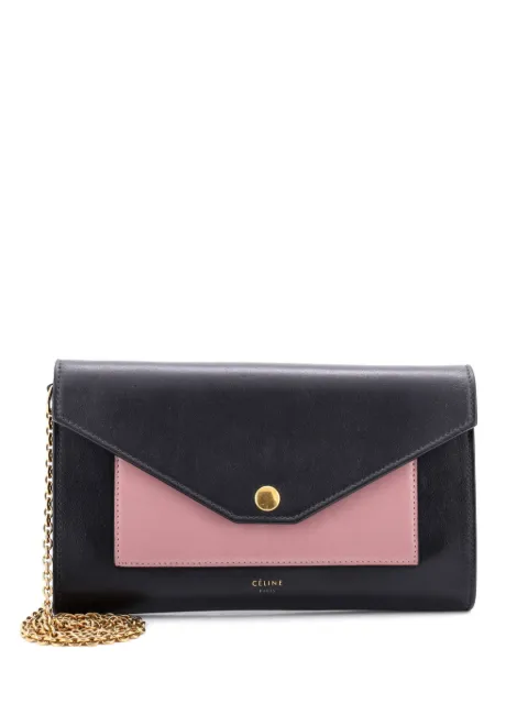 Celine Pre-Owned Pocket Envelope Leather Small shoulder bag Black X1IGG7Q5VUHFAJH5