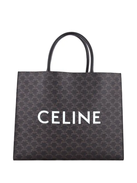 Celine Pre-Owned Horizontal Logo Cabas Triomphe Coated Canvas tote bag Brown YTA8JZMXN08MEAE7