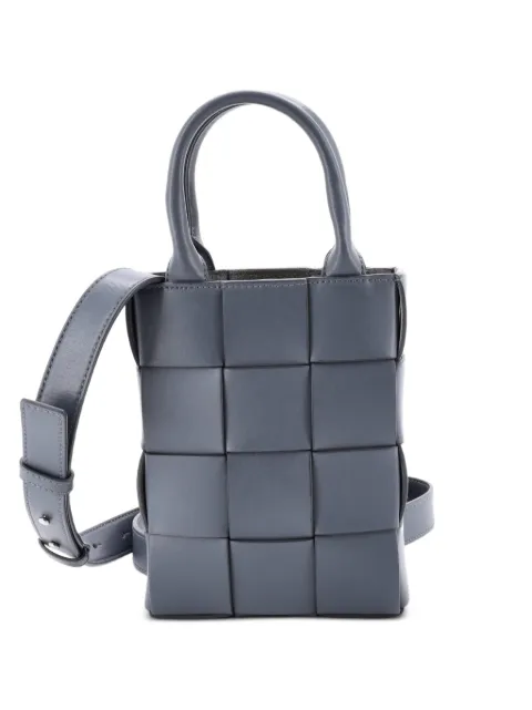 Bottega Veneta Pre-Owned Cassette Convertible Maxi Intrecciato Leather Mini tote bag Blue YQS1428JNUW87MQF