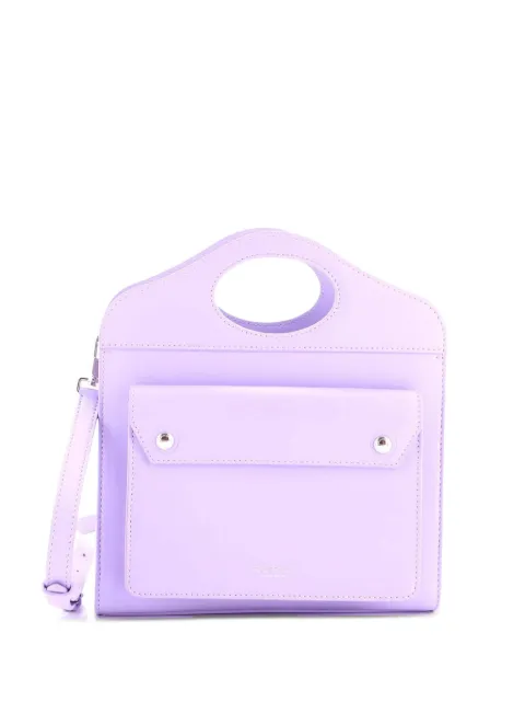 Burberry Pre-Owned Logo Pocket Leather Mini tote bag Purple Y864GHJZH0U0FQRE