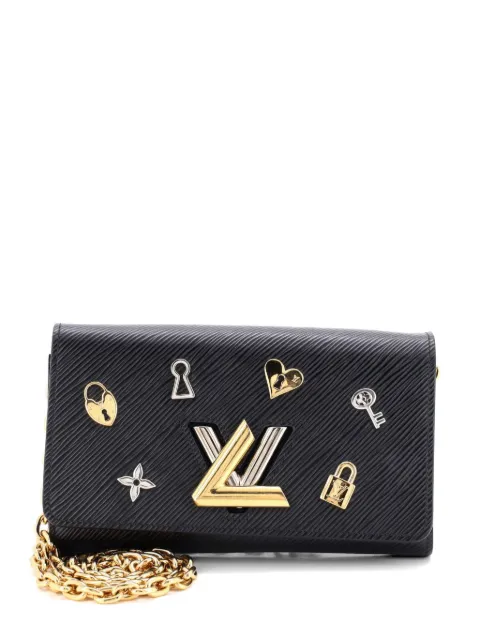 Louis Vuitton Pre-Owned Twist Chain Wallet Love Lock Epi Leather crossbody bag Black 1MU3OW03ER7H35I2