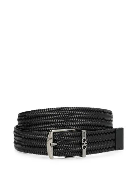 Ferragamo woven belt Black 793558