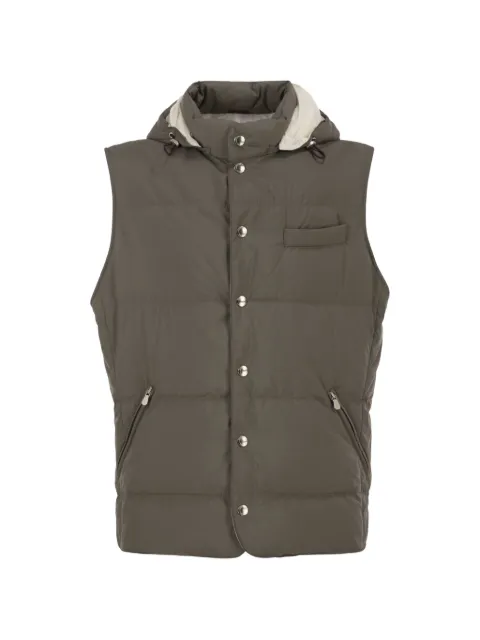 Brunello Cucinelli padded hooded gilet Brown MV4081628CDX44