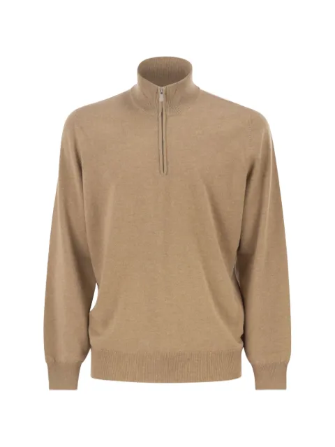 Brunello Cucinelli zip-up cashmere sweater Neutrals M2200124CM338