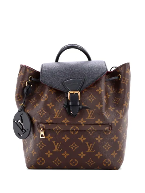 Louis Vuitton Pre-Owned Montsouris NM Monogram Canvas with Leather PM backpack Black IO0C7W452PBZDB8I