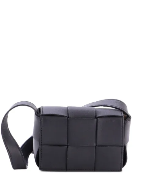 Bottega Veneta Pre-Owned Cassette Maxi Intrecciato Leather Candy crossbody bag Black OE1R5BFIZTOLXZ8N