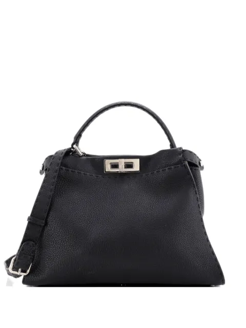 Fendi Pre-Owned Selleria Peekaboo Bag Leather Medium satchel Black O1ITWD7JE8YOJSSZ