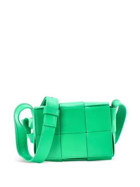 Bottega Veneta Pre-Owned Cassette Maxi Intrecciato Leather Candy crossbody bag Green 5NV39U3SGESHX06E