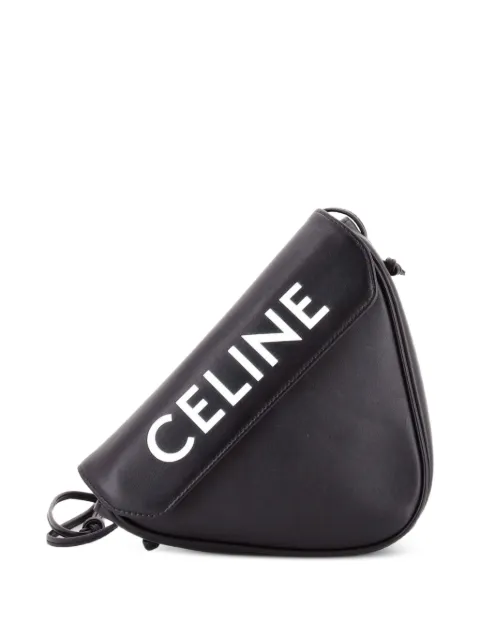 Celine Pre-Owned Triangle Bag Leather Small crossbody bag Black X114CMJB6CA95NCU