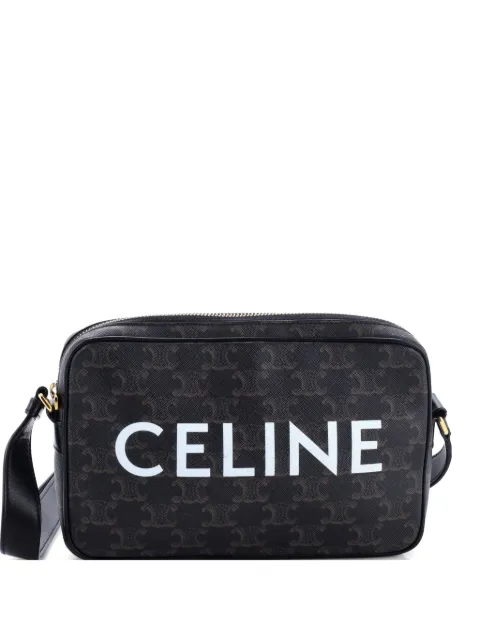 Celine Pre-Owned Logo Messenger Bag Triomphe Coated Canvas Medium crossbody bag Brown BD4OA0Y4IWPFA6CX