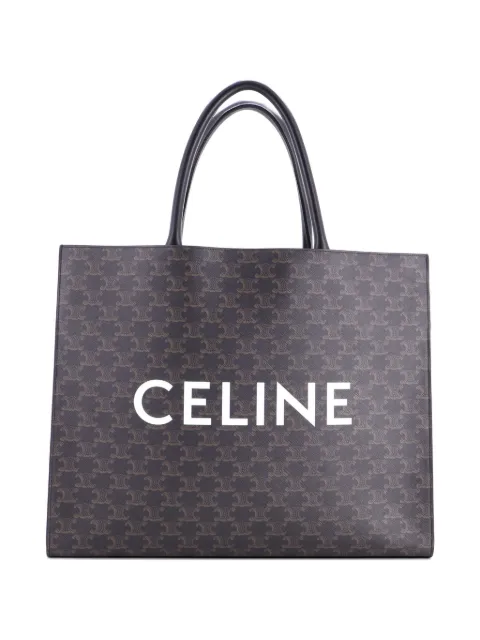 Celine Pre-Owned Horizontal Logo Cabas Triomphe Coated Canvas tote bag Brown 5MQC2VLT6OJDSD3Q