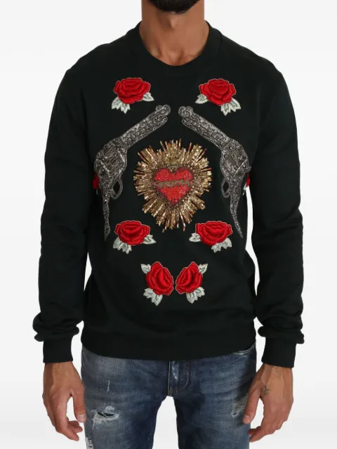 Dolce & Gabbana Sacred Heart embellished sweater Black TSH2519