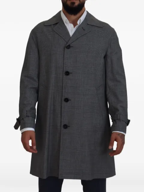 Dolce & Gabbana plaid notched-lapel coat Grey S2172