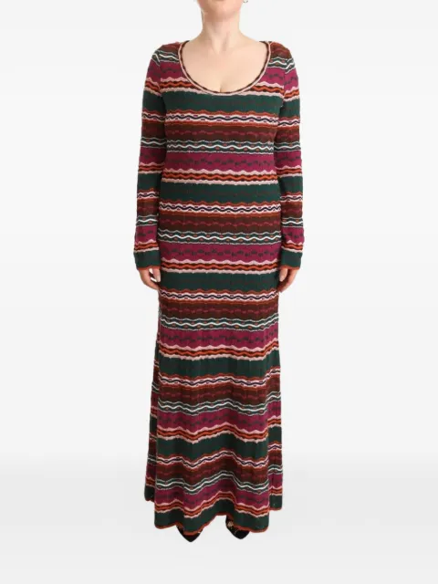 Missoni stripe-knit maxi dress Green DR28446