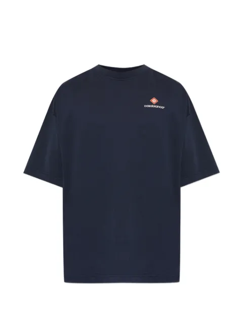 Casablanca logo-print T-shirt Blue MPF26JTS07801