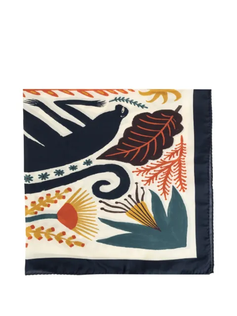 ETRO graphic-print silk scarf Neutrals WAXA0006AK1A5