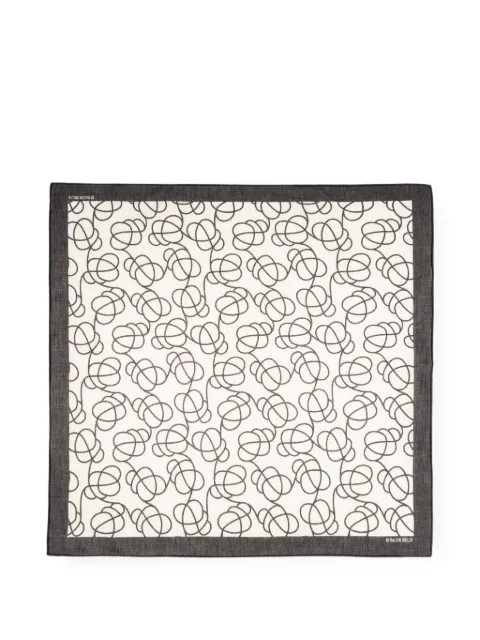 By Malene Birger Omma graphic-print cotton scarf White 1043010