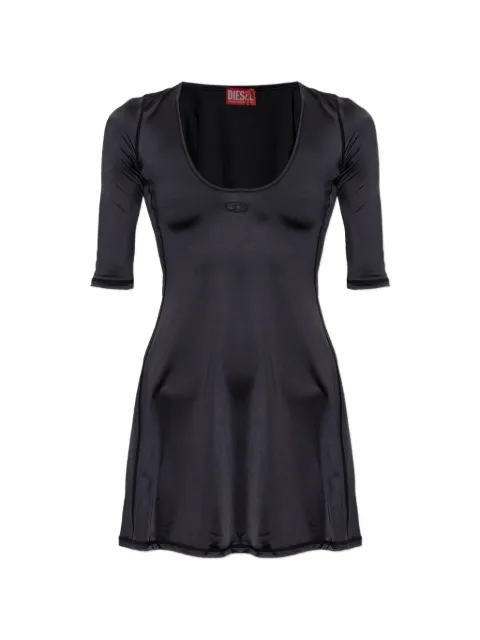 Diesel D-Elphin logo-embroidered mini dress Black A234090PKAT