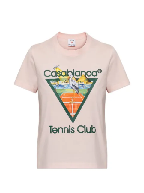 Casablanca Tennis Club graphic-print T-shirt Pink WPF26JTS02002