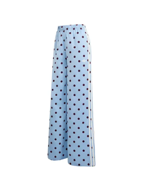 adidas polka-dot satin track pants Blue KV1170
