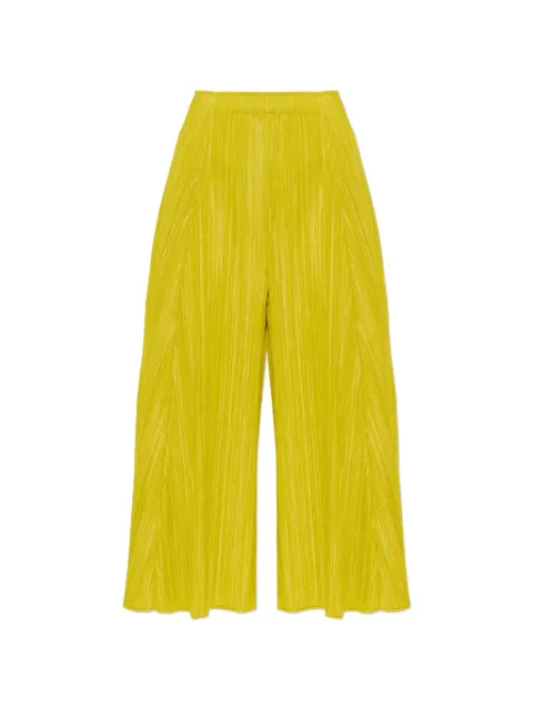 Pleats Please Issey Miyake Mellow pleated trousers Yellow PP66JF2830