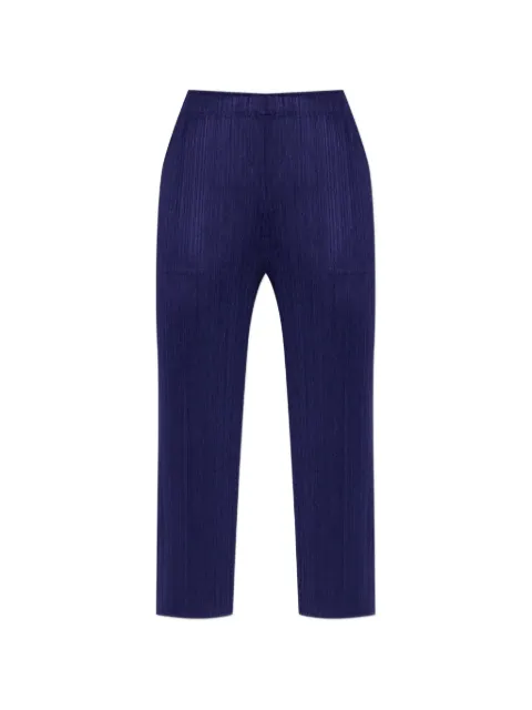 Pleats Please Issey Miyake pleated trousers Blue PP66JF1540