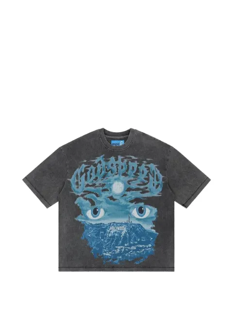 GODSPEED graphic-print T-shirt Grey GS348