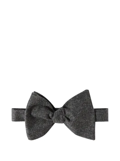 Brunello Cucinelli cashmere and silk lightweight flannel bow tie Grey MR436S008C1018