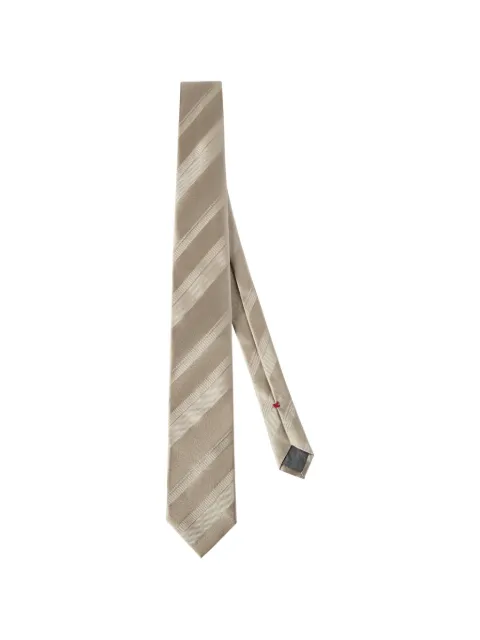 Brunello Cucinelli striped silk tie Neutrals MY8630018C9248