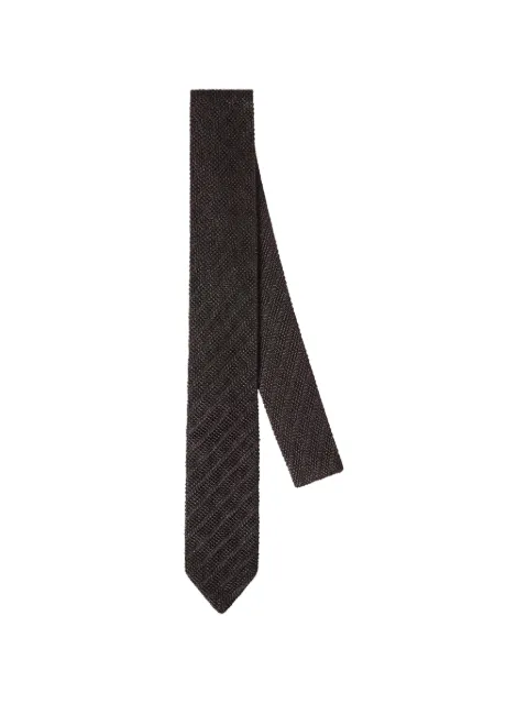 Brunello Cucinelli textured silk tie Brown MY8640018C055