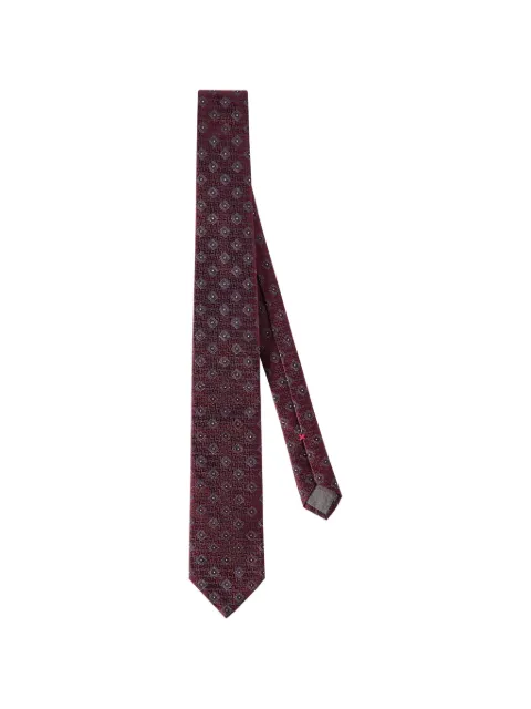 Brunello Cucinelli silk tie with geometric pattern Red MI8850018C9677
