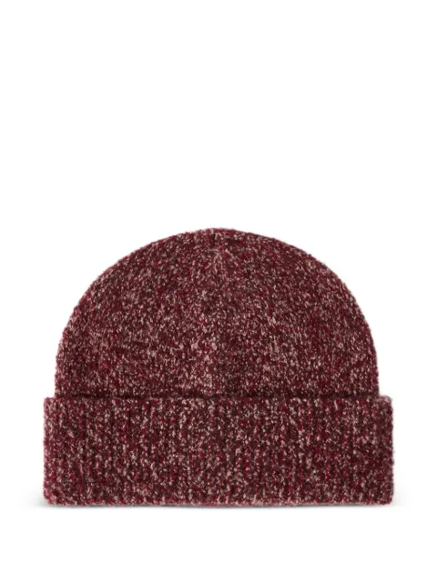 Brunello Cucinelli virgin wool, silk and cashmere ribbed beanie Red MNX90809C9761