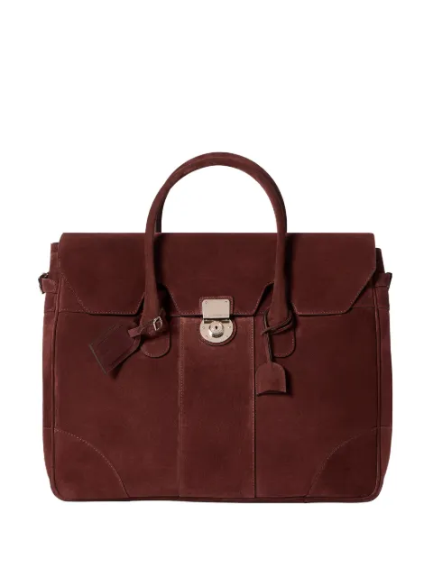 Brunello Cucinelli suede Boston bag Red MBSFBU426C9917