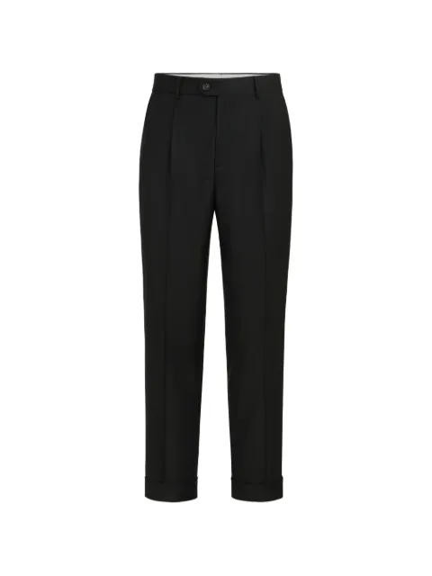 Brunello Cucinelli Super 150s virgin wool four season batavia trousers with pleat Black MF459L00HC059