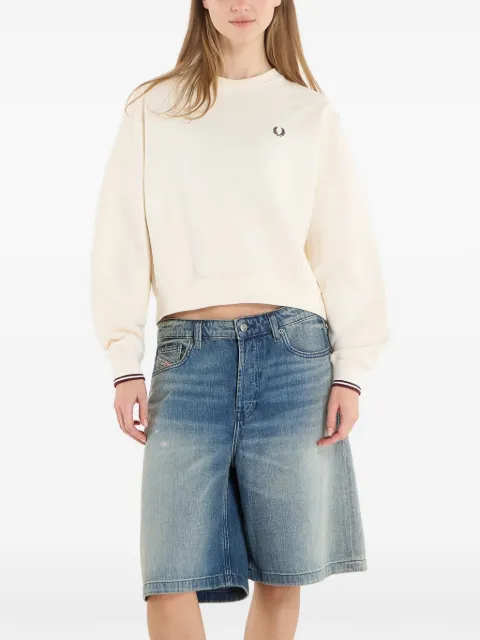 Fred Perry logo-embroidered sweatshirt Neutrals G1148560